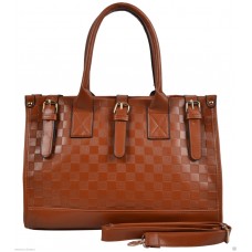 Lady Shopping Tote Brown Satchel