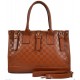 Lady Shopping Tote Brown Satchel