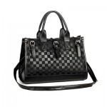 Satchel Fashion Black PU Leather Handbag